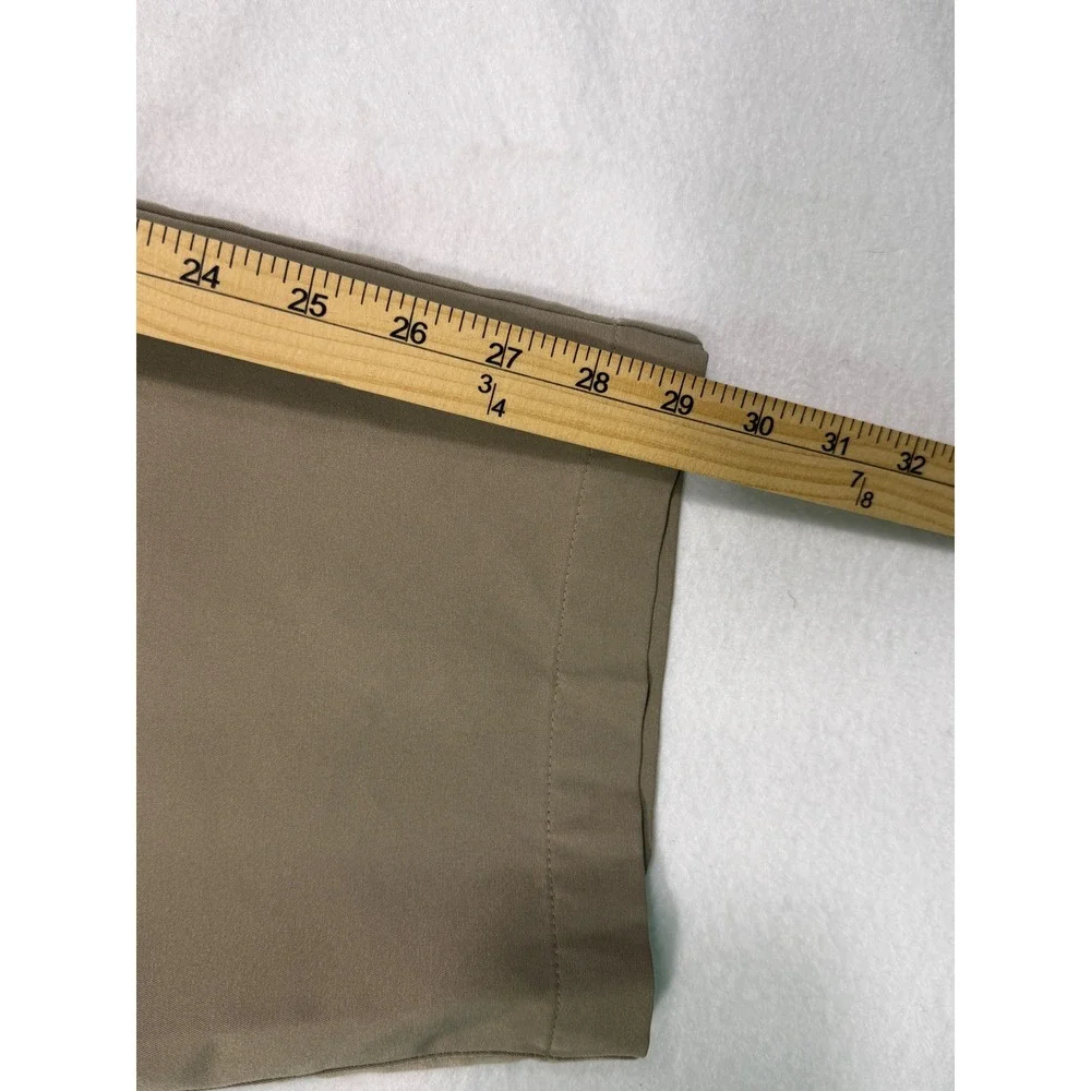 Adidas Golf Pants Mens 38x30 Khaki Tan Climalite Flat Front Performance Trousers